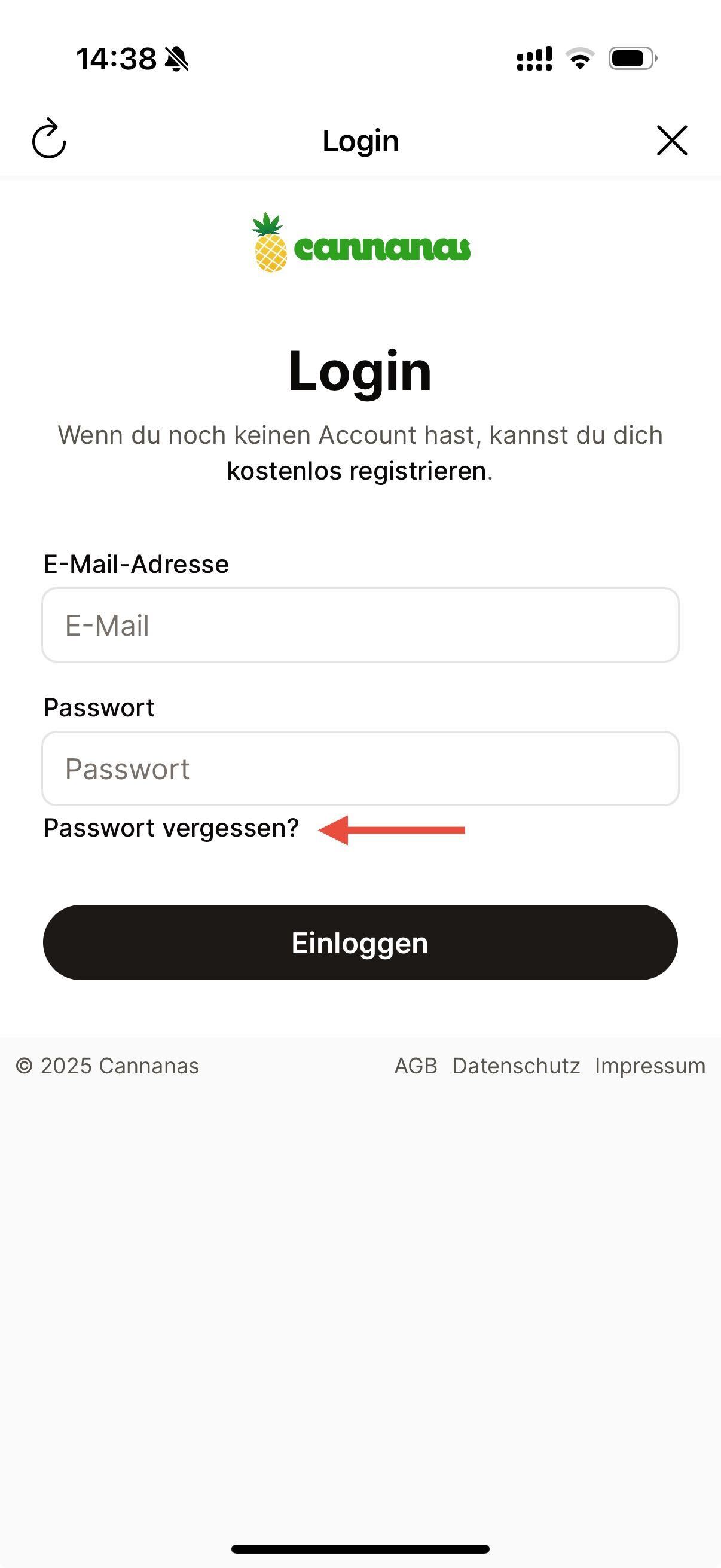 Login Seite
