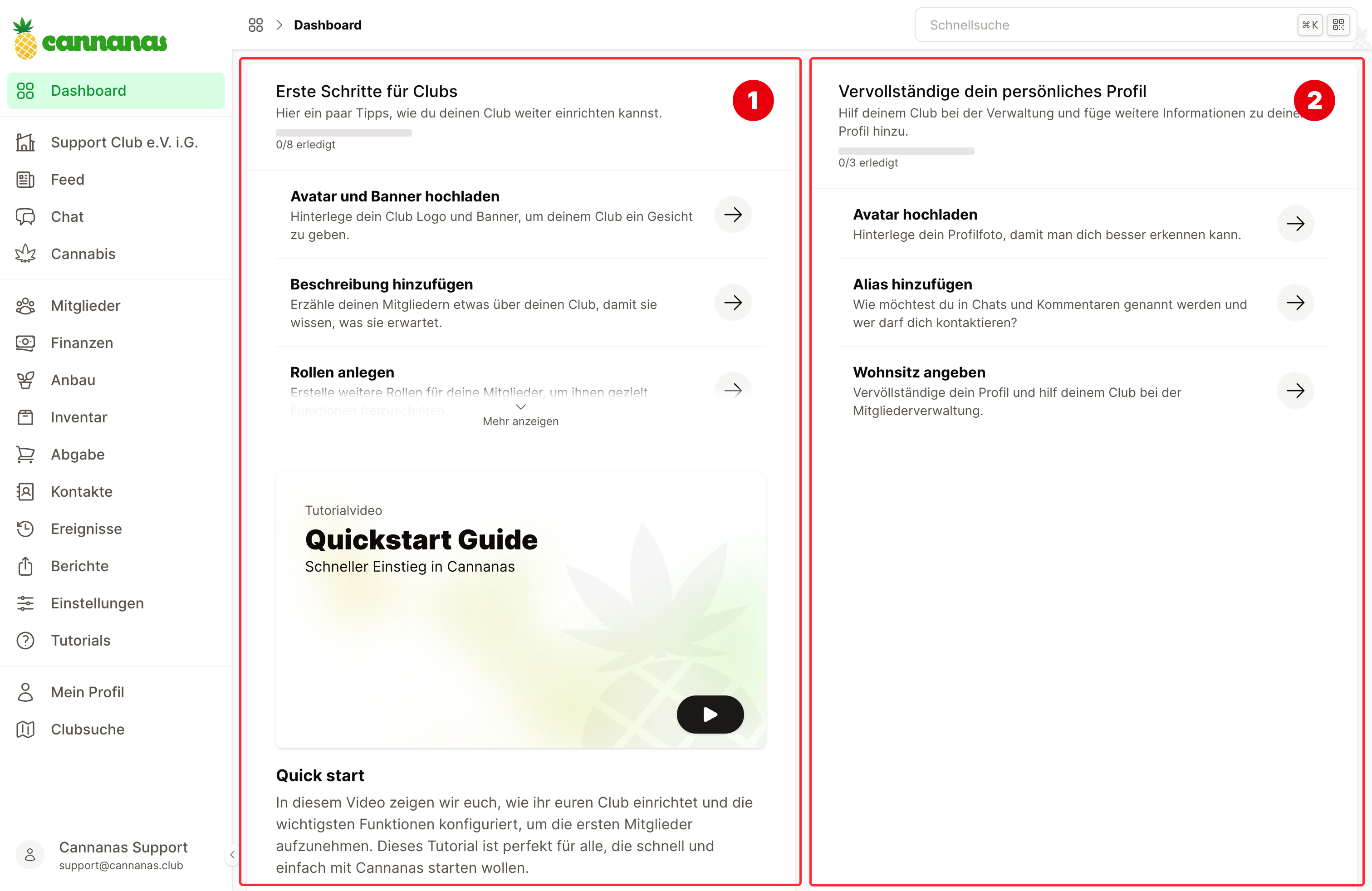 Cannanas Dashboard